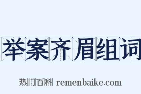 举案齐眉组词是什么意思的图片